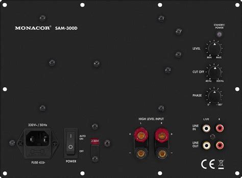 Основные технические характеристики rms 300 вт