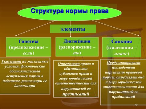 Основные элементы императивной нормы права