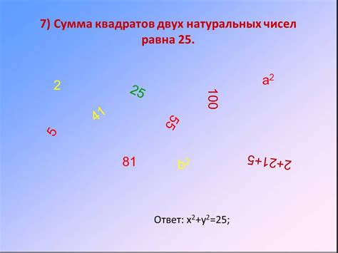 Особенности суммы натуральных чисел