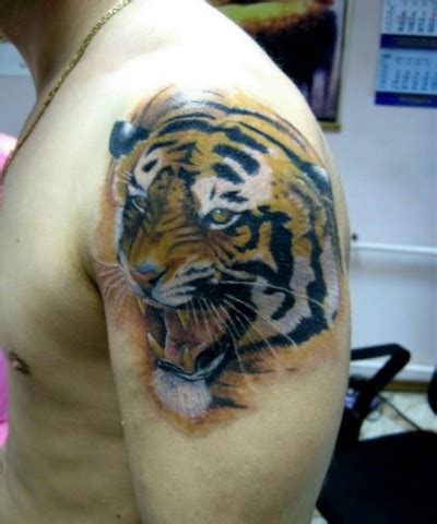 Особенности татуировки оскал тигра
