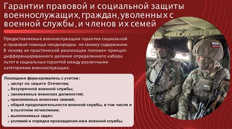 Особые преимущества и условия для военнослужащих: социальная защита и безопасность