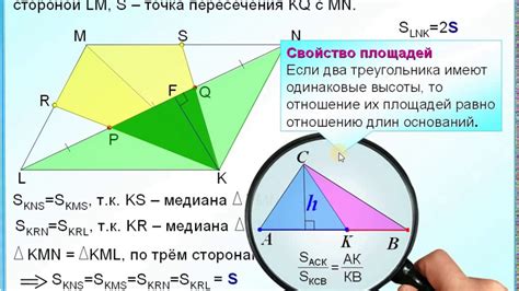 Отношение площадей в загадочном пространстве