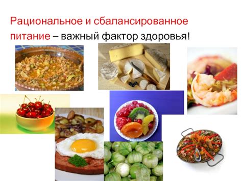 Питание как важный фактор здоровья