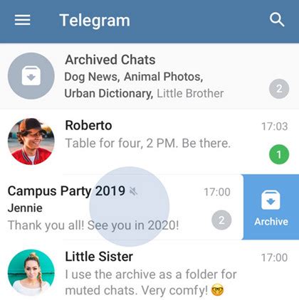 Плюсы и минусы архивирования чатов в Telegram