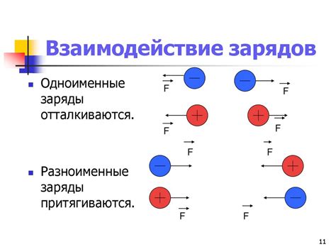 Положительные и отрицательные заряды