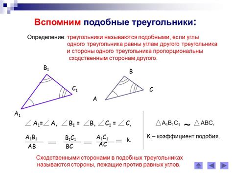 Понимание подобия треугольников в математике