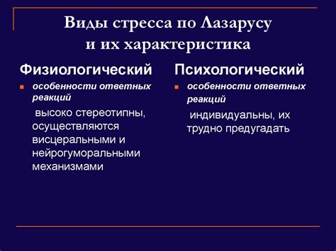 Понятие и характеристика физического стресса