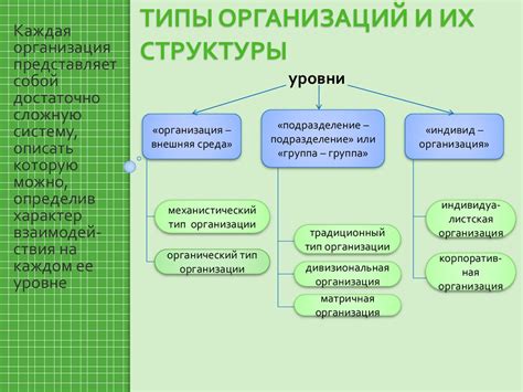 Понятие организаций исполнителей и их деятельность