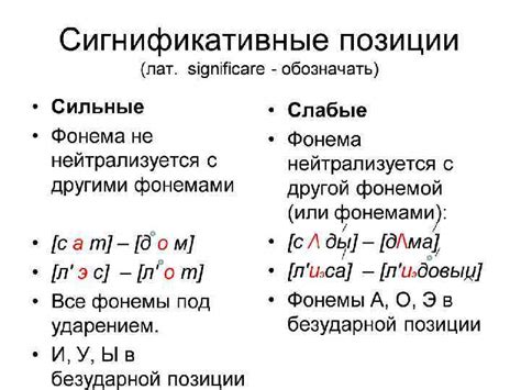 Понятие слабой позиции гласных