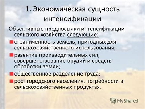 Преимущества интенсификации производства