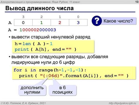 Примеры использования без ведущих нулей в программировании