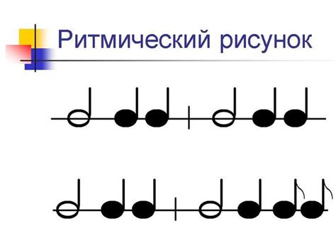 Примеры использования ритмического увеличения вдвое