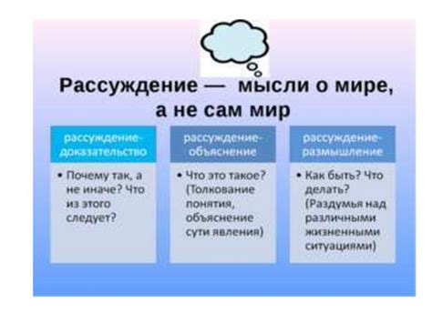 Примеры использования формы рассуждения