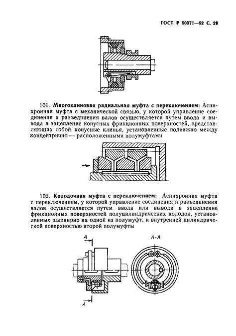 Примеры применения муфты ведет