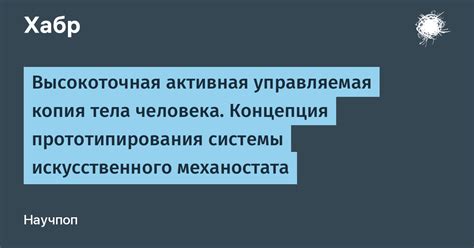 Примеры прототипирования человека