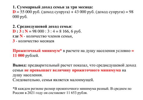 Примеры расчета совокупного уровня дохода