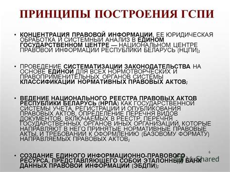 Принципы построения систематизации