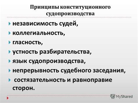 Принципы судебного производства