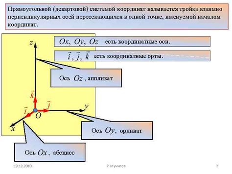 Принцип работы перпендикулярных осей абсцисс