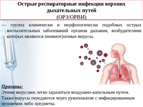 Причины возникновения инфекции органов дыхания