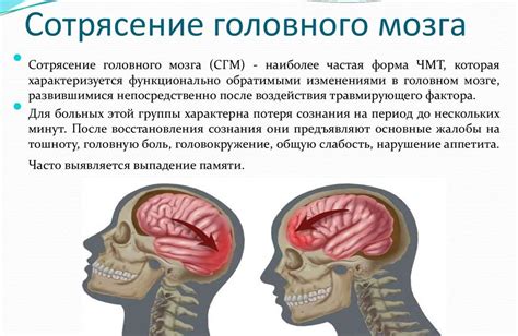 Причины возникновения удара головой