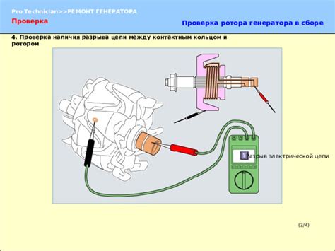 Проверка электрической цепи щетки