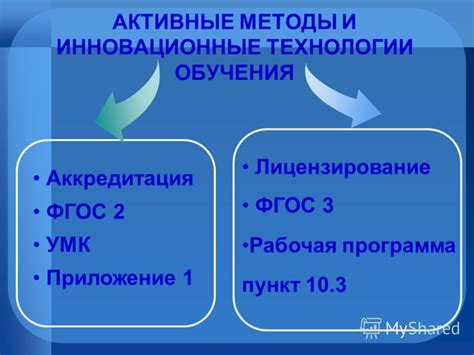 Программа обучения и инновационные методы преподавания