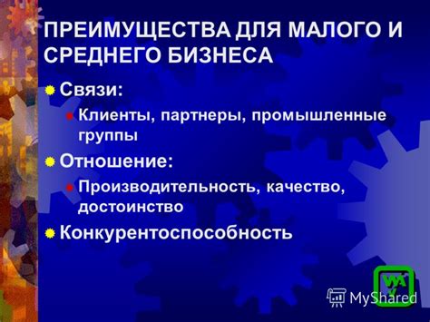 Производительность и конкурентоспособность бизнеса