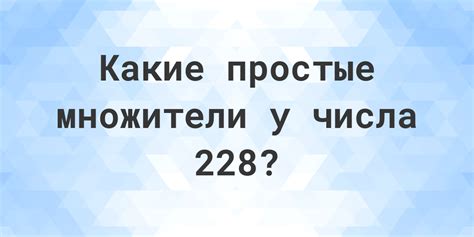 Происхождение числа 228