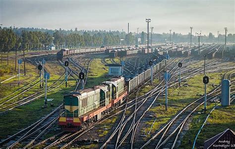 Процесс осаживания вагонов