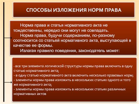 Прямой способ изложения юридической нормы