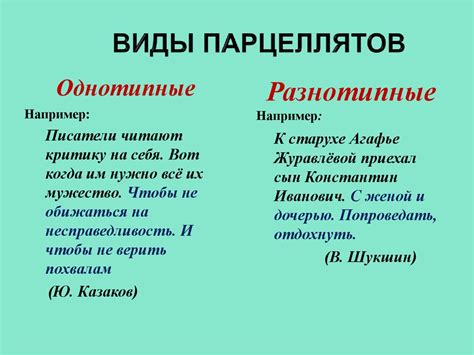 Раздел 1: Понятие и суть парцеллированных предложений