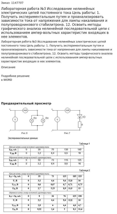 Раздел 1: Принцип работы нелинейных элементов