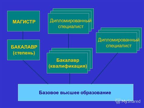 Различия между бакалавриатом и другими уровнями образования