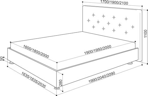 Размеры спального места кровати