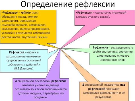 Разнообразие методов рефлексии