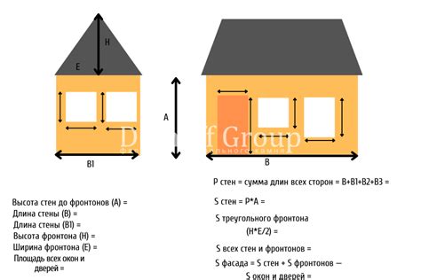 Расчет площади трети дома и соответствующие формулы