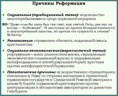 Реформация в истории