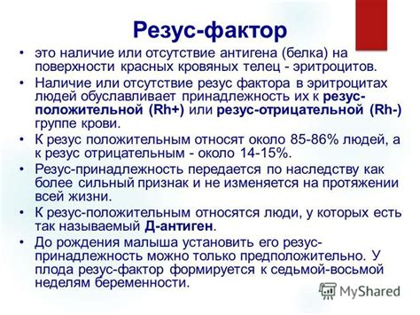 Ролевые функции фактора резус kell