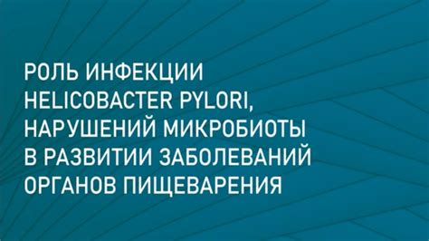 Роль Helicobacter pylori в развитии заболеваний