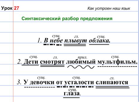 Синтетический разбор предложения: основные понятия и принципы