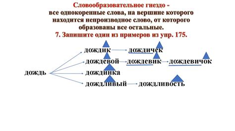 Словообразовательная цепочка и ее значение