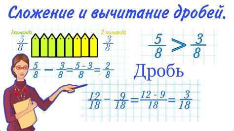 Сложение и вычитание дробей с общим знаменателем