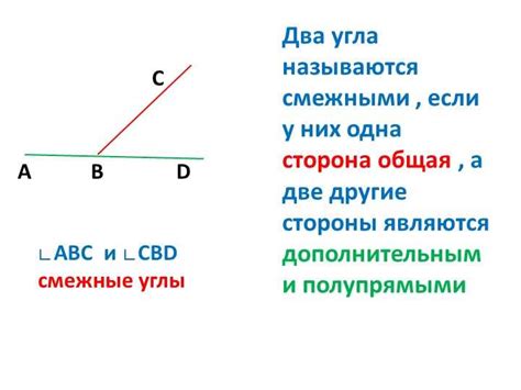 Смежные углы и применение в геометрии