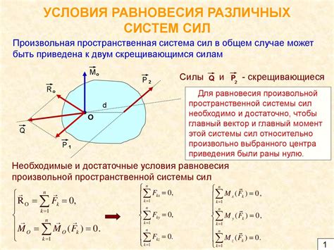 Состояние равновесия системы: принципы и условия