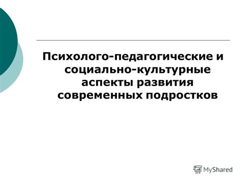 Социально-культурные аспекты