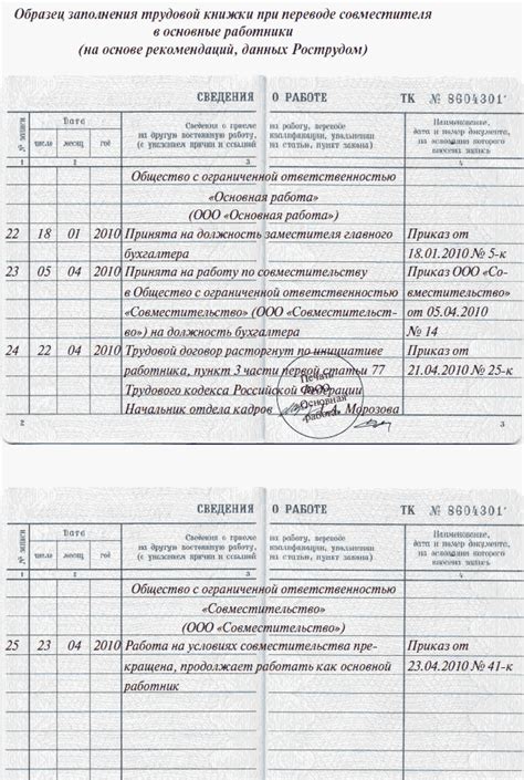 Сочетание работы внебюджетного работника с основным местом работы