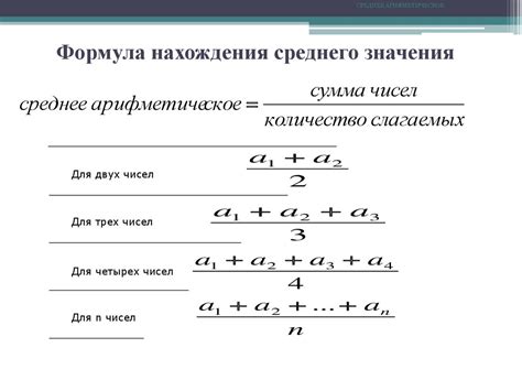 Среднее арифметическое чисел и другие виды средних