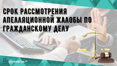 Сроки и порядок подачи апелляции