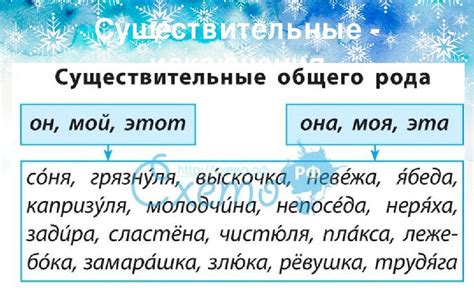 Существительное общего рода: определение и особенности